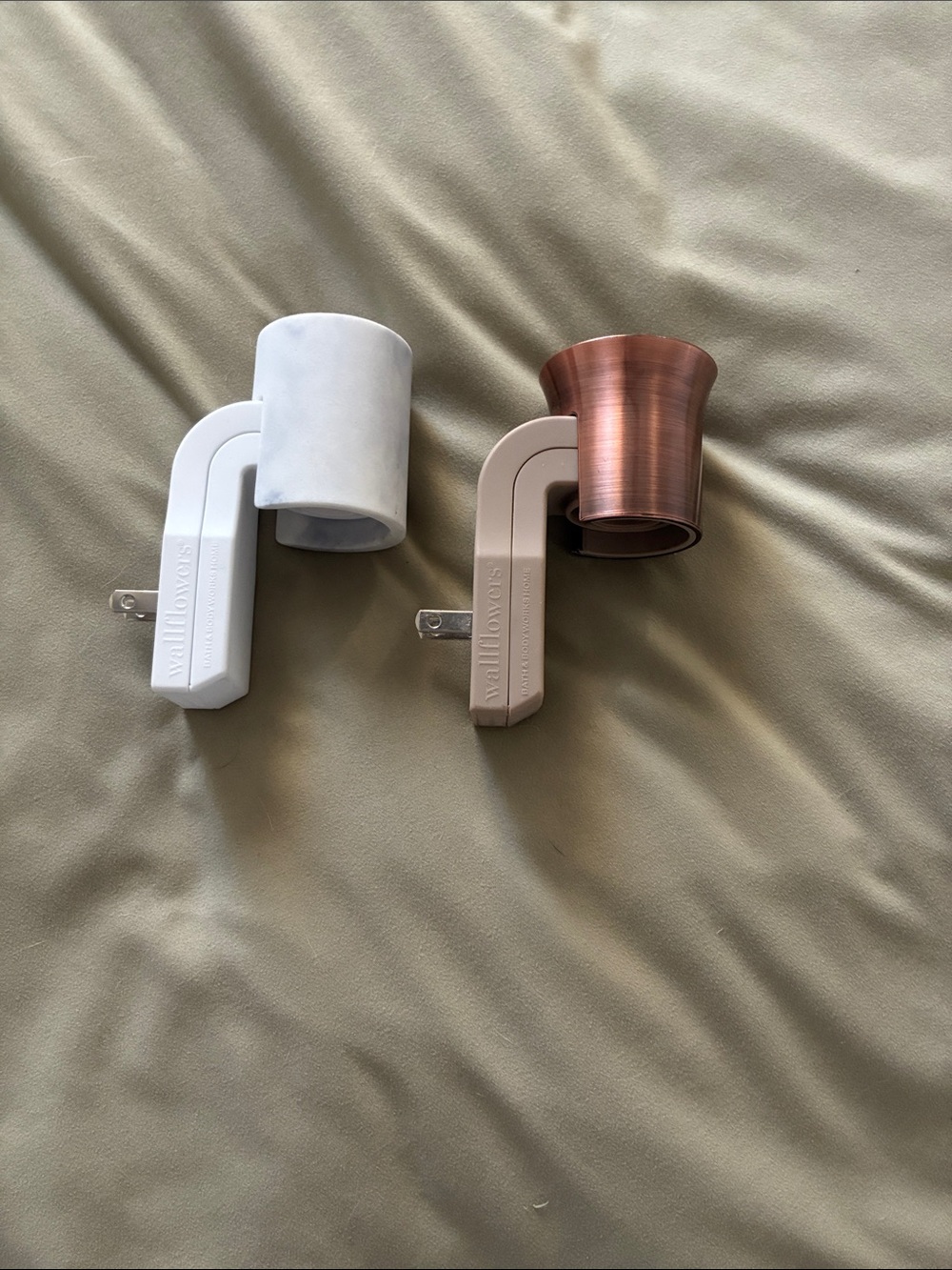 Wallflower Marble White and Copper Tone Plug-In Fragrance Holders